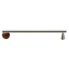 Brass Cabinet Handles with Walnut Wood - Modern Chrome Wardrobe Pulls