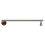 Brass Cabinet Handles with Walnut Wood  - Modern Chrome Wardrobe Pulls 1
