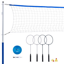 Ensemble de Volleyball + Badminton Franklin Sports - Set Complet de Jeux de Plage et de Jardin