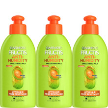 Garnier Fructis Style Anti-Humidity Glättungsmilch für Frizz Widerstand, 5,1 Fl Oz, 3 Stück, (Verpackung kann variieren)