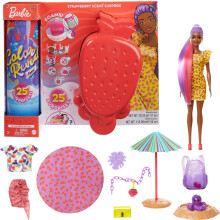 Barbie Color Reveal Schaum! Puppe & Haustierfreund mit 25 Überraschungen: Duftende Blasenlösung, Outfits, Zubehör