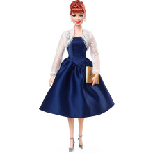 Barbie Tribute Collection Lucille Ball Puppe, blaue Kleidung & Spitzenjacke, mit Ständer & Echtheitszertifikat