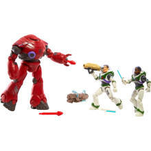 Mattel Disney Pixar Lightyear Set with 3 Action Figures, Space Rangers vs Robots Clash Pack with Buzz Lightyear, Izzy Hawthorne & Zyclops, 5-inch Scal