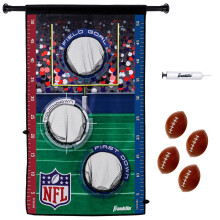Franklin Sports NFL Mini Football Zielspiel - NFL Tür Jam Fußball Ziel + (4) Mini Bälle Set - 3-Loch Wurfspiel für alle