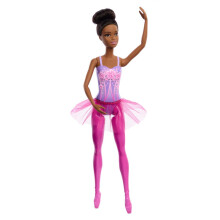 Barbie Ballerina Doll, Brunette Fashion Doll Wearing Purple Removable Tutu, Posed with Ballet Arms & en Pointe” Toe Shoes