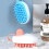 (Light Blue) ABS multifunksjonell våt- og tørrsjampokam med mousseform for badet 5