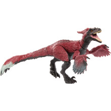 Mattel Jurassic World Hammond Collection Dinosaur Action Figure Toy, Pyroraptor Dino Toy with 14 Articulations, Glass Eyes & Wired Tail