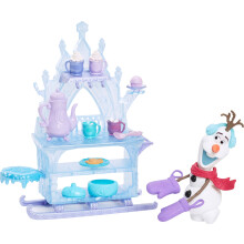 Mattel Disney Frozen Olaf Puppe & Zubehör, Treat Sled Spielset mit Olaf Puppe, Treat Cart, Essen & mehr