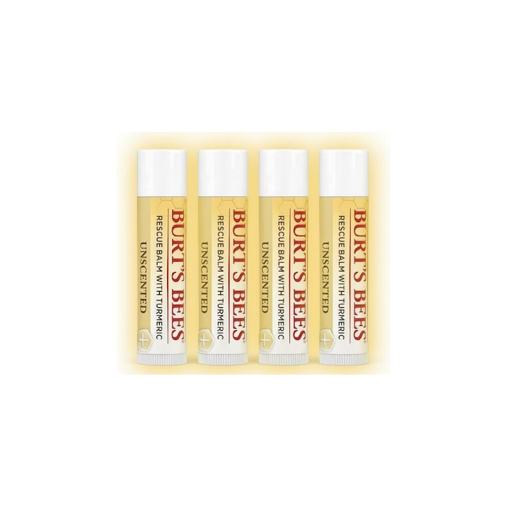 Burt's Bees Rescue Balm Unscented Lip Balm, With Antioxidant-Rich Turmeric, 100% Natural Origin (4)