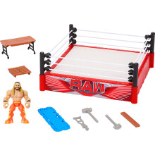 Mattel WWE Knuckle Crunchers Rebound Ring Playset, Includes 2.5-inch Seth Rollins Action Figure with Crunching Joints, Accessories & Flex Mat Technolo