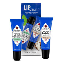 Set de Baume à Lèvres Jack Black - Thérapie Intense Menthe Naturelle & Beurre de Karité + Beurre de Karité avec Vitamine E, SPF 25