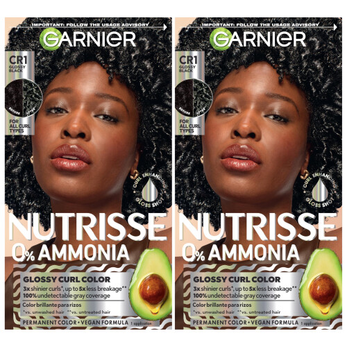 Garnier Garnier Nutrisse 0% Ammoniak Glossy Curl Färg Permanent Hårfärg för Lockar