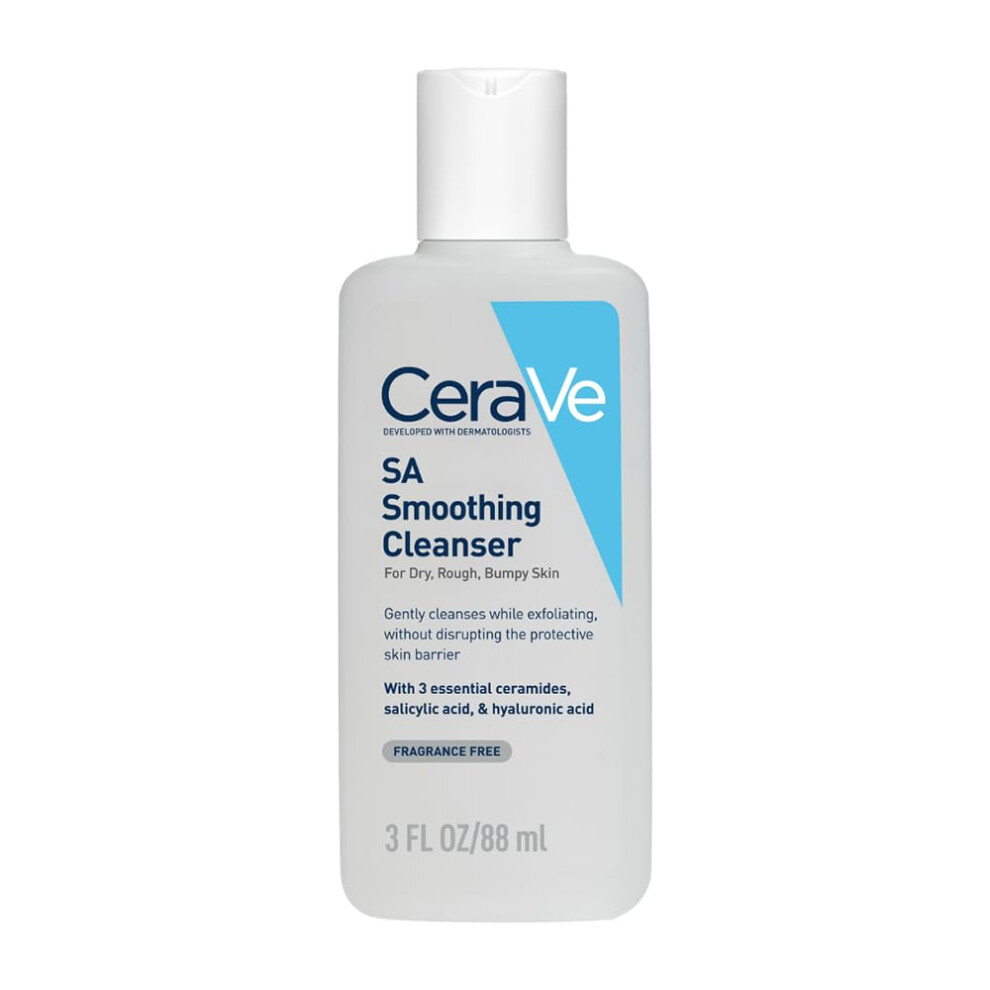 Cerave Sa Smoothing Cleanser For Dry, Rough & Bumpy Skin, Contains Salicylic Acid, Ceramides, Hyaluronic Acid|Dermatologist Recommended Face Wash (88M