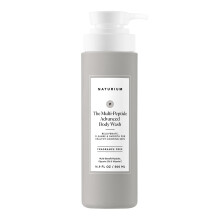 Naturium Gel Douche Avancé Multi-Peptides, Rajeunir, Nettoyer & Lisser, Acides Aminés de Riz & Vitamine E, 500 mL