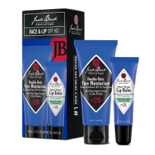 Jack Black Face & Lip Set - Double Duty Facial Moisturizer Face Cream for Men, Mens Facial Lotion with SPF + Natural Mint & Shea Butter with Vitamin E