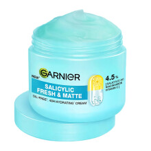 Garnier Fresh & Matte Salicylic Acid Sorbet Moisturizer Cream, 4.5% Salicylic Acid + Niacinamide + Vitamin C, 9X Lighter Sorbet Cream, For Hydration &