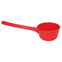 Plastic Long Handle Water Ladle with Large Capacity for Garden, Bathroom, and Kitchen - Red