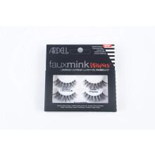 Ardell Faux Mink Wispies Lashes - Lightweight, Knot-Free, Natural-Looking False Eyelashes with Invisiband, 2-Pairs