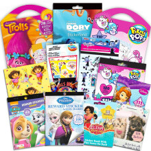 Aufkleber für Mädchen, Kleinkinder & Kinder - Ultimatives Set mit 12 Aufkleberpacks