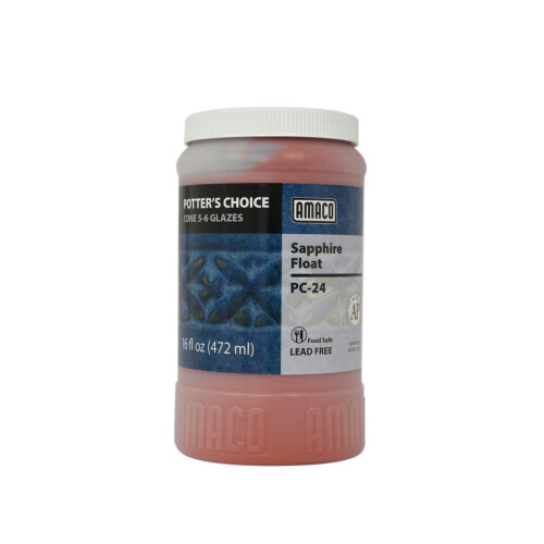 Amaco Potter's Choice Glaze - Sapphire Float, PC-24, Pint