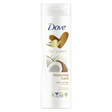 Dove Body Love Restoring Care Body Lotion, Made With 100% Natural Oils, Coconut Oil And Almond Milk, Up To 72 Hours Of Moisturization, 400Ml
