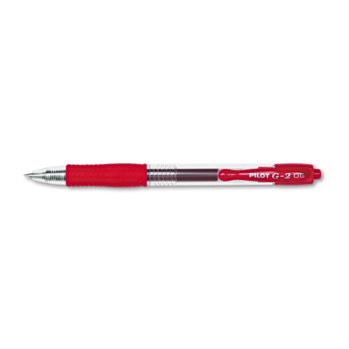 Pilot Pilot G2 Premium Gel Roller Pens, Extra Fine Point 0,5 mm, 12er Pack, Rot