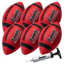 Balones de Fútbol Infantil Franklin Sports - Grip-Rite 100 - 6 Pack con Bomba - Rojo/Negro