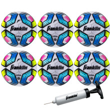 Franklin Sports Futsal Bal - Officiële Maat 4-6 Pack met Pomp, Zachte Bedekking, Hoge Zichtbaarheid