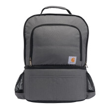 Mochila Térmica Carhartt 24 Latas, Dos Compartimentos, Base Aislada, Gris