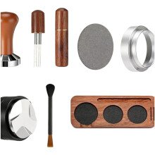 7-Teiliges Espresso-Zubehörset, 51-mm-Espresso-Werkzeugset, Espresso-Tamperstation, Kaffeeverteiler, Tamper, WDT-Werkzeug