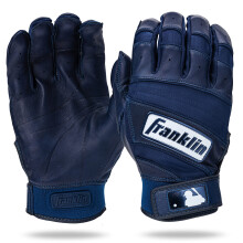 Franklin Sports MLB Baseball Batting Gloves - Natural II för Baseball + Softball - Navy - Vuxen Large