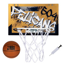 Franklin Sports NBA New Orleans Pelicans Deur Basketball Ring - Kids Indoor Set met Mini Bal