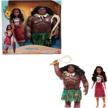 Mattel Disney Moana 2 Voyager 2 Puppen Set, Moana & Maui Modepuppen mit 4 Accessoires