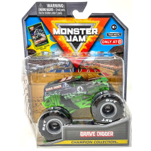 Monster Jam Stadion Serie Champions Sammlung Monster Truck - 1:64 Maßstab, mit Sammelkarte (Grave Digger)