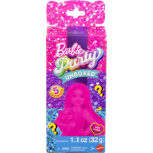 Barbie Party Unboxed Chelsea Puppe Set, Glam Party Serie mit 6 Überraschungen inkl. Haustier & Farbwechsel