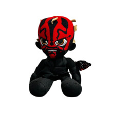 Star Wars Darth Maul Plüschspielzeug mit Intensivem Gesichtsausdruck, Rot und Schwarz, 25 cm