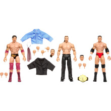 Mattel WWE Elite Evolution 3-Pack Actionfiguren & Zubehör, 15 cm Sammlerstücke mit austauschbaren Teilen