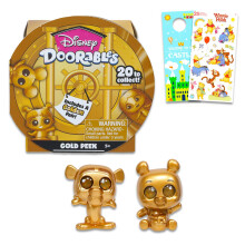 Disney Doorables Gold Peek Samlarpaket - Bundla med Mini Peek Gold och 2 Figurer