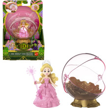 Mattel Universal Pictures Wicked Glindas Floating Bubble Toyset with Vehicle & Glinda Small Doll in Signature Look, Inspired by The Movie