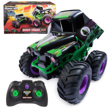 Monster Jam, Official Smash & Bash Grave Digger Remote Control Indoor & Outdoor Vehicle, 1:15 Scale Repairable Monster Truck, Kids Toys for Boy and Gi