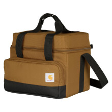 Cooler Carhartt Aislado de Dos Compartimentos, Material Repelente al Agua con Bolsillo con Cierre Frontal, 18 Lat.
