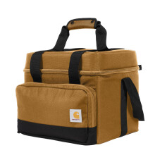Cooler Carhartt Aislado de Dos Compartimentos, Material Repelente al Agua, 24 Latas, Carhartt Marrón