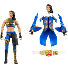 Mattel WWE Ultimate Edition Action Figure & Accessories Set Bayley 6-inch Collectible with Swappable Heads & Hands, 30 Articulation Points