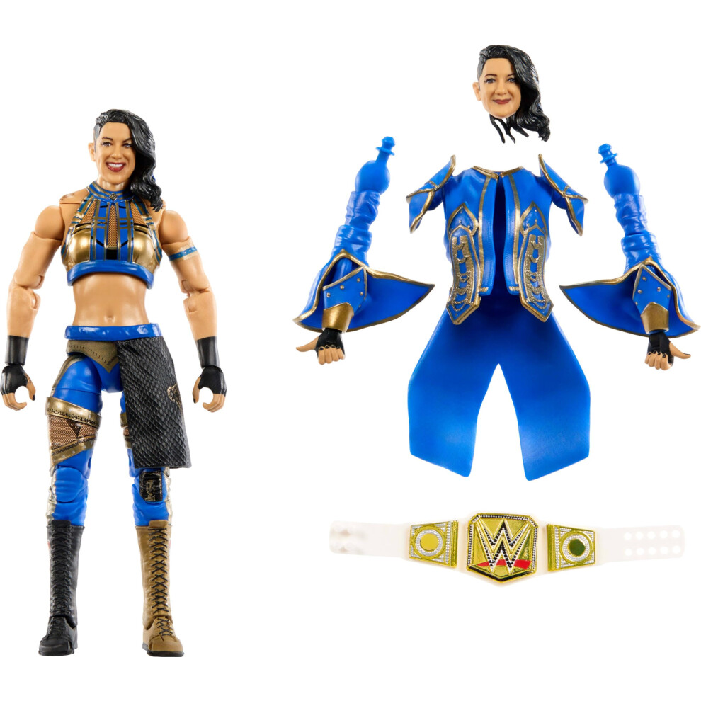 Mattel Wwe Ultimate Edition Action Figure & Accessories Set Bayley 6-Inch Collectible With Swappable Heads & Hands, 30 Articulation Points