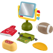 Fisher-Price Juguetes para Bebés Set Mini Me Moments Tiny Tailgater, 6 Actividades Sensoriales Temáticas Deportivas