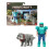 Mattel Mattel Minecraft 10 cm Steve in Diamant-Rüstung mit Wolf Dennis 1