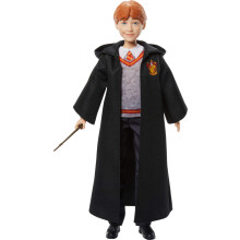 Mattel Harry Potter Toys, Ron Weasley Fashion Doll in Removable Signature Hogwarts Uniform with Wand Accessory, Inspired by The Movie
