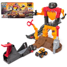 Monster Jam Smash & Bash SmashBot Playset with Launcher, Exclusive 1:64 Scale Monster Truck, 15-Inch Repairable Robot, Kids Toys for Boy and Girls Age