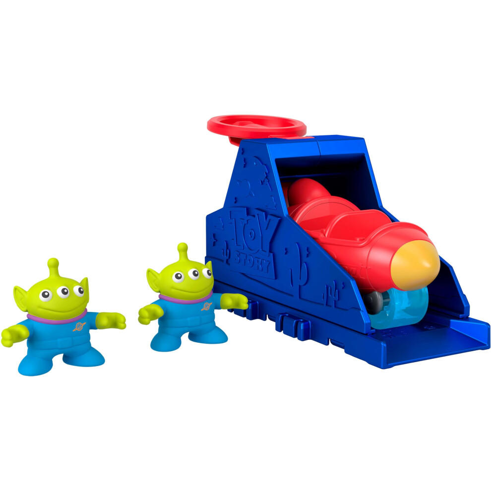 Fisher-Price Imaginext Launcher Set With 3-Inch Alien Action Figures & Toy Vehicle, Inspired By Disney Pixar Toy Story (Characters May Vary)