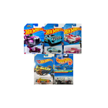 Paquete de 5 Hot Wheels Treasure Hunt, Vehículos Aleatorios/Misteriosos, Escala 1:64 (Sin Duplicados)